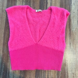 Free People Pink v-neck tank top